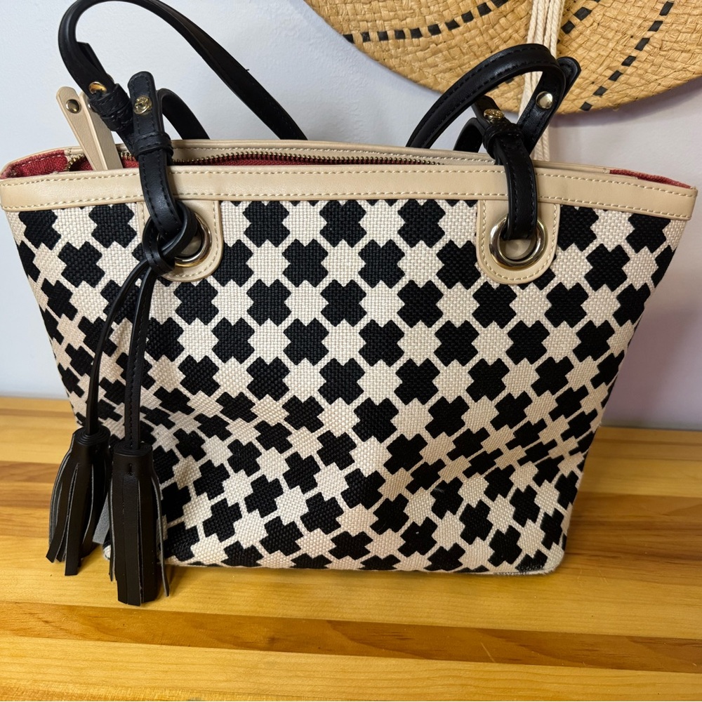 Spartina 449 Black and White Patterned Tote